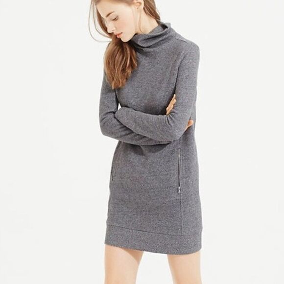 Lou-Grey Cotton Blend Grey Mini Dress Size XS(Fit S-M) - Picture 1 of 10